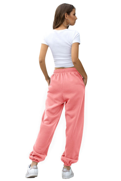 Elastic Waist Joggers with Pockets