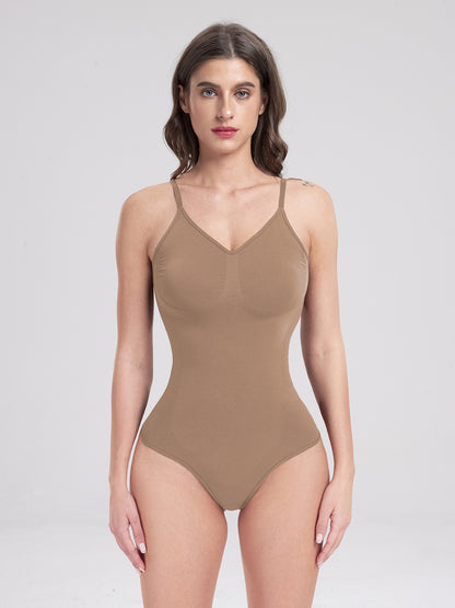 V-Neck Spaghetti Strap Active Bodysuit