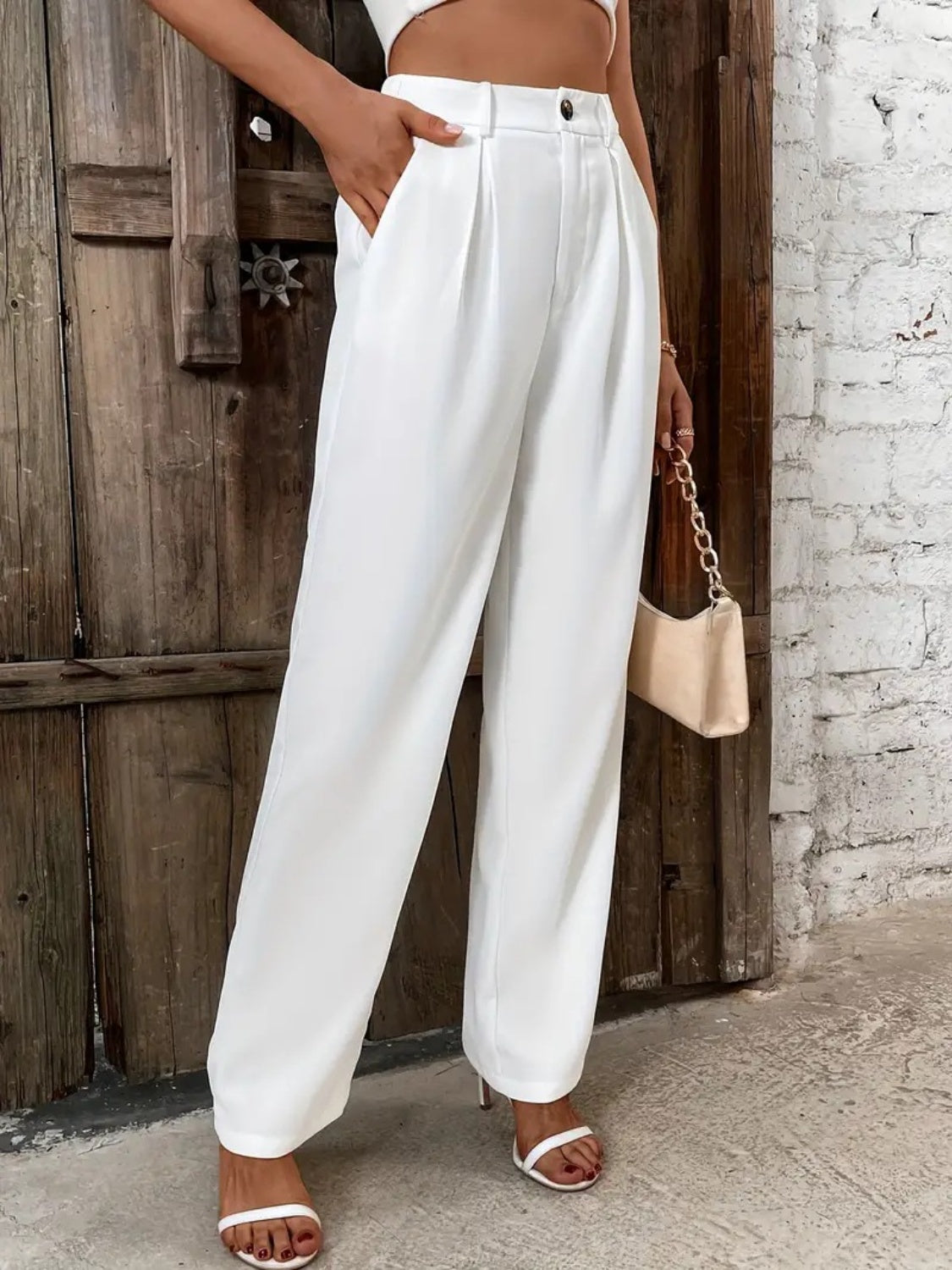 Wide Leg Pants with Pockets