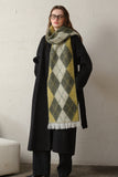 Fringe Argyle Polyester Scarf