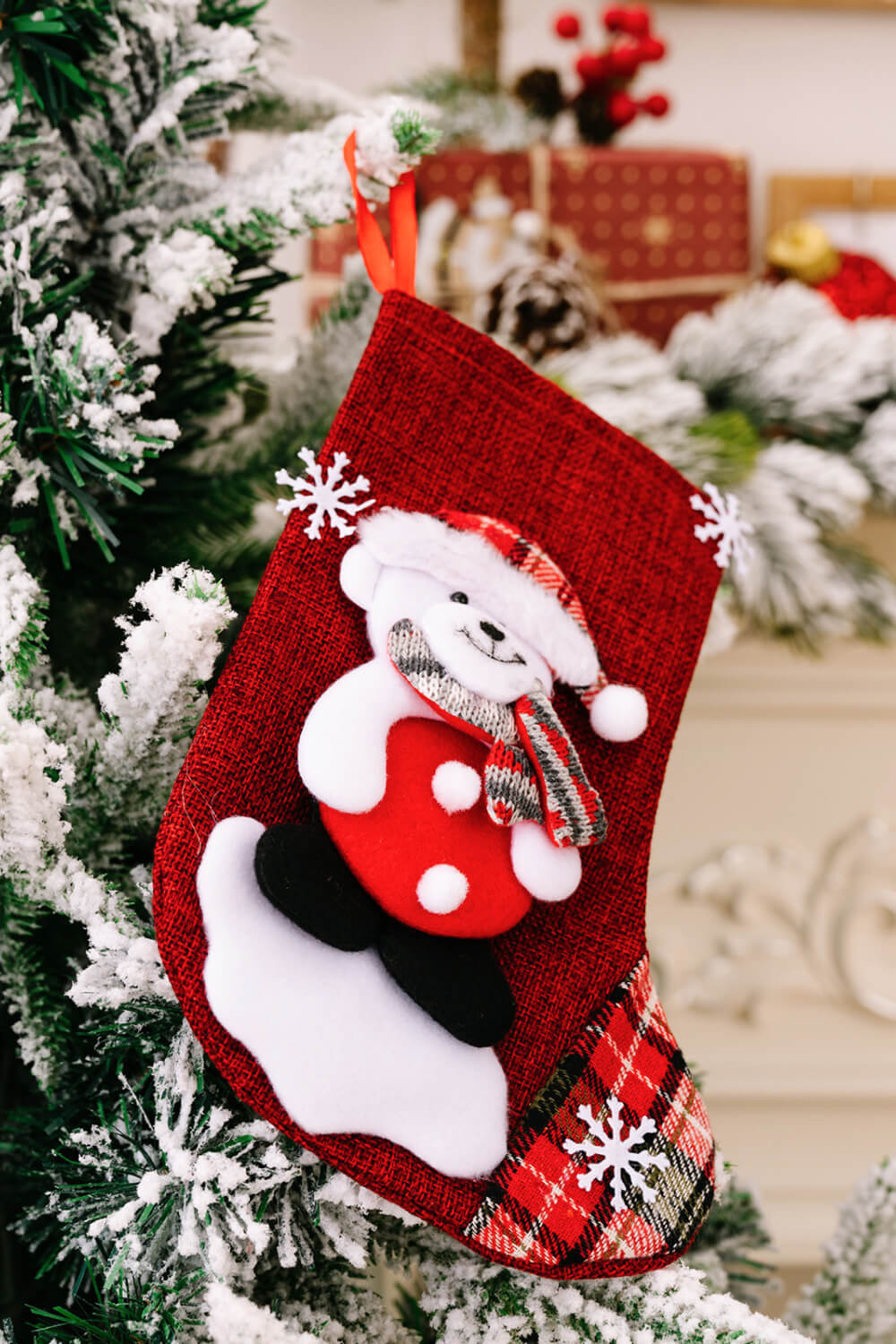 4-Pack Snowflake Christmas Stocking Hanging Widgets