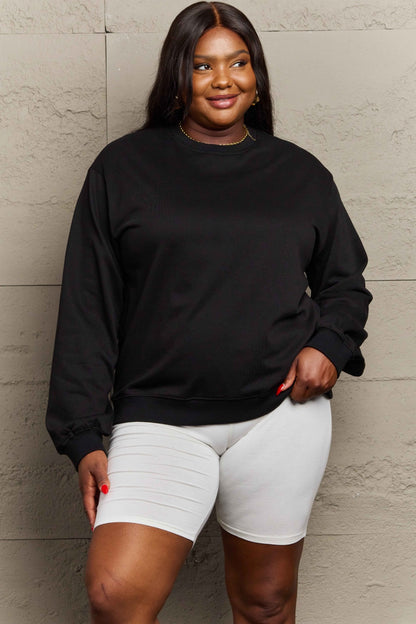 Full Size Round Neck Long Sleeve Sweatshirt