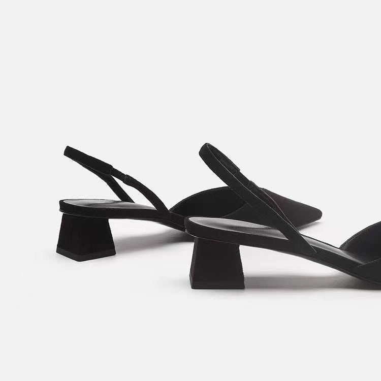 Point Toe Block Heel Sandals