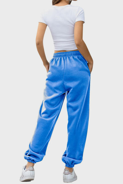 Elastic Waist Joggers with Pockets