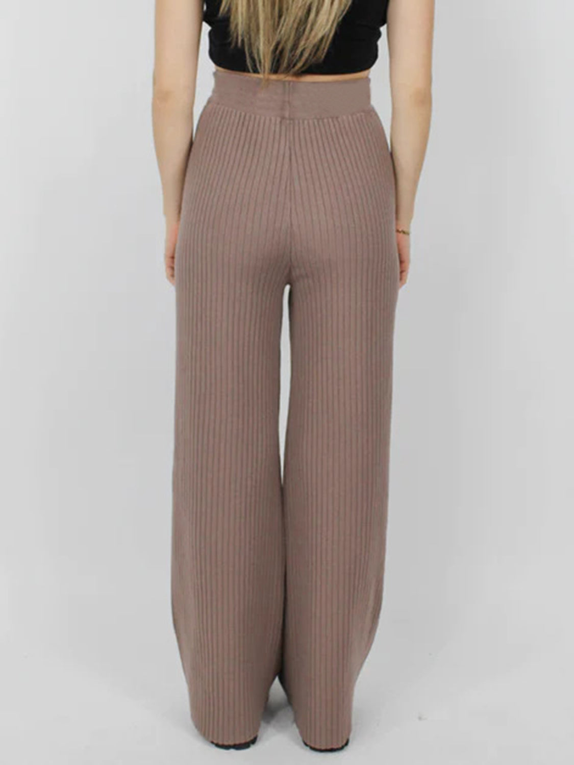 Ribbed Wide Leg Sweater Pants