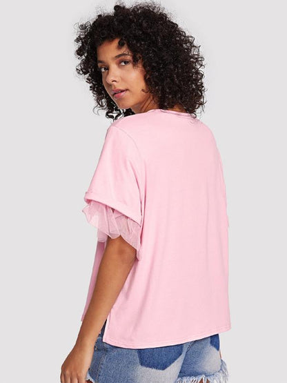 Round Neck Short Sleeve Top