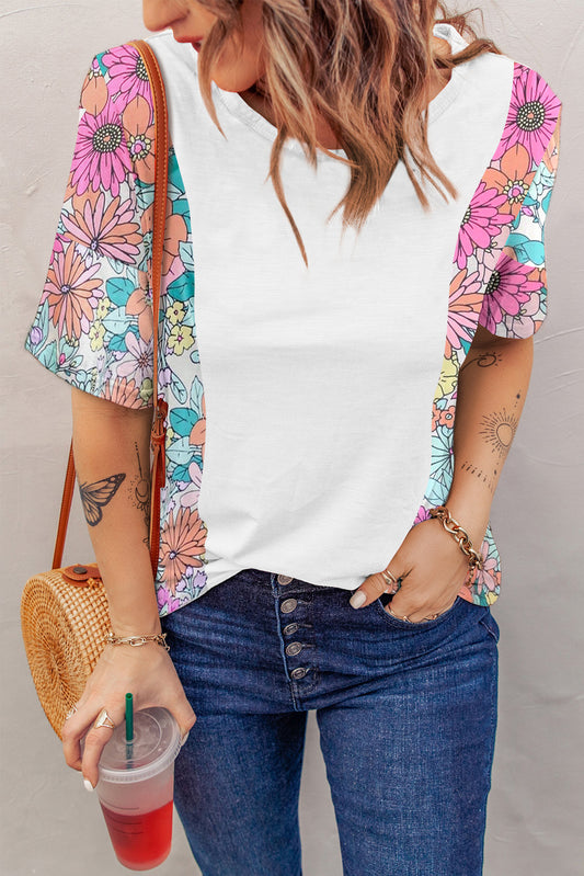 Printed Round Neck Half Sleeve T-Shirt