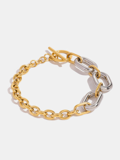 18K Gold-Plated Stainless Steel Chain Bracelet