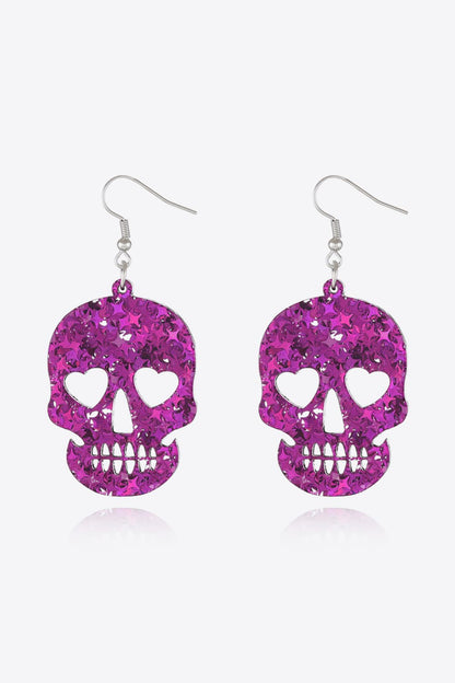 Acrylic Skull Drop Earrings