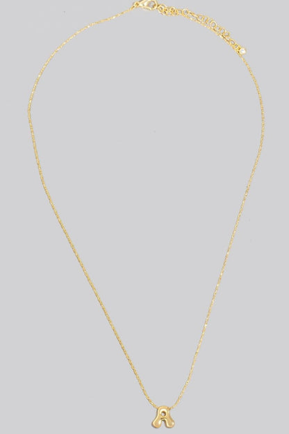 Fame Gold Dipped Bubble Letter Pendant Necklace