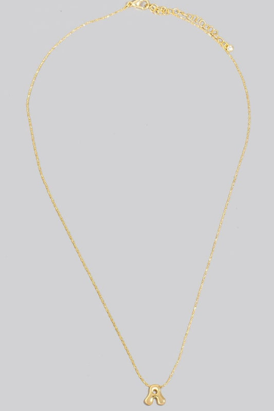 Fame Gold Dipped Bubble Letter Pendant Necklace