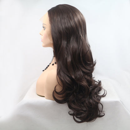 13*3" Lace Front Wigs Synthetic Long Wavy 24" 130% Density