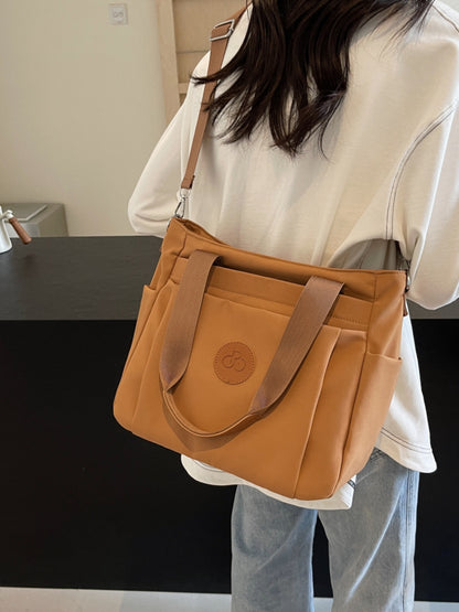 Nylon Solid Color Tote Bag