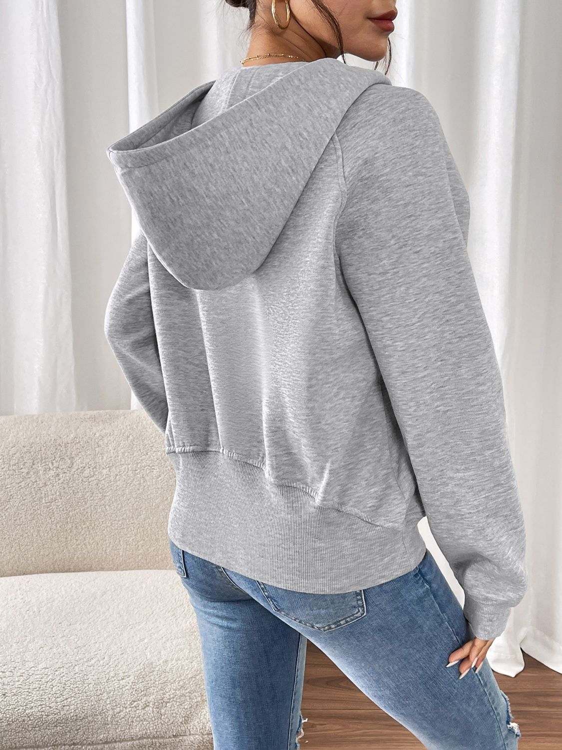 Perfee Half Zip Long Sleeve Hoodie