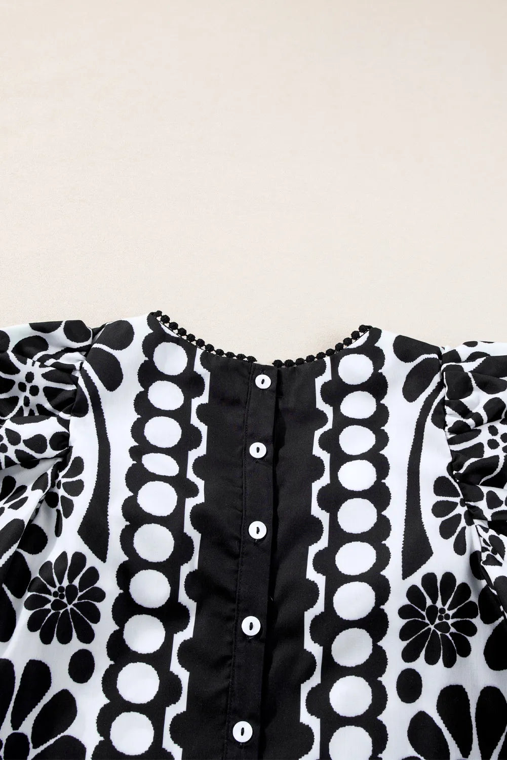 Printed Round Neck Half Sleeve Blouse