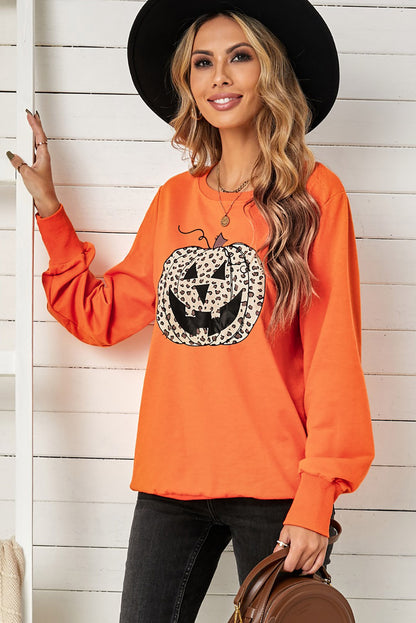 Leopard Jack-O-Lantern Sweatshirt