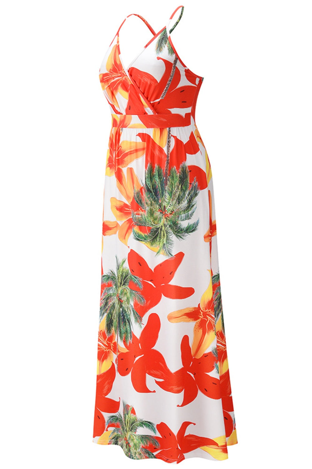 Crisscross Printed Surplice Cami Dress