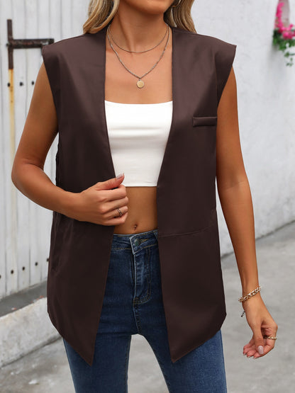 Side Slit Open Front Vest