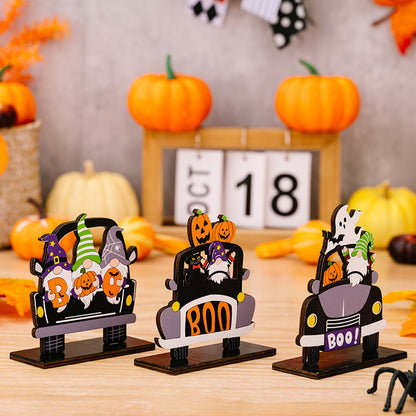 3-Piece Halloween Element Car-Shape Ornaments