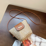 Straw Braided Crossbody Bag