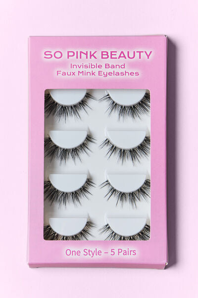 SO PINK BEAUTY Faux Mink Eyelashes 5 Pairs