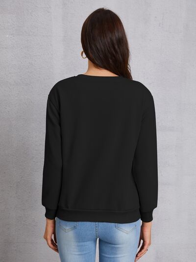 Goose Graphic Round Neck Sweatshirt