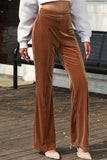 High Waist Bootcut Long Corduroy Pants