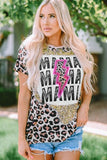 MAMA Graphic Leopard Short Sleeve T-Shirt