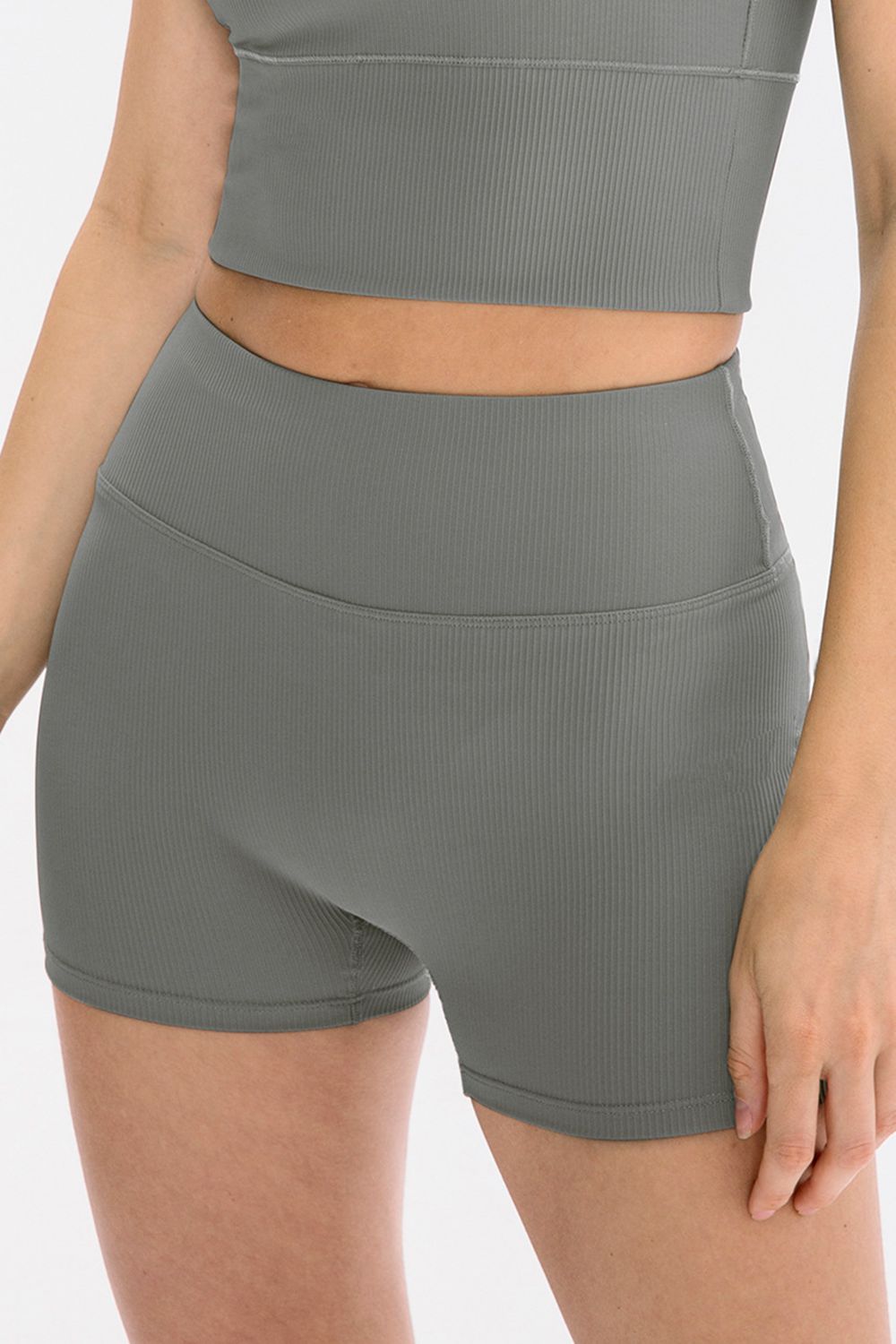 Slim Fit Wide Waistband Sports Bra