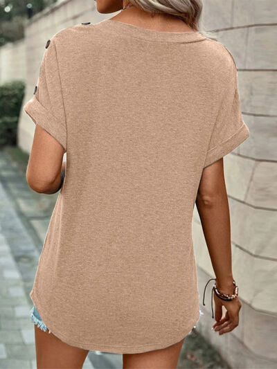 V-Neck Short Sleeve T-Shirt