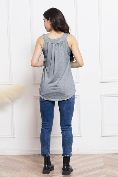 Round Neck Sleeveless Top