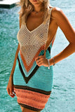 Double Take Openwork V-Neck Tank Knit Cover Up