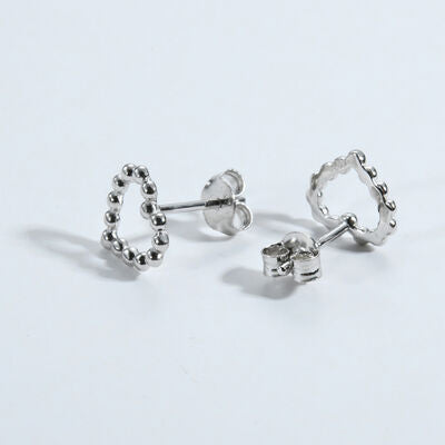 925 Sterling Silver Heart Earrings