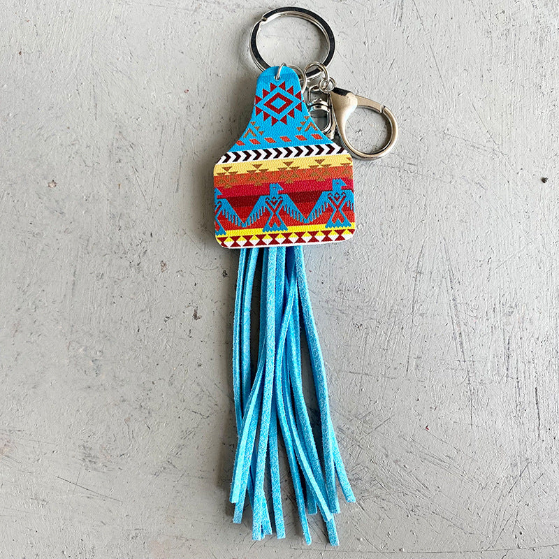 Chimney Shape Fringe Detail Key Chainj