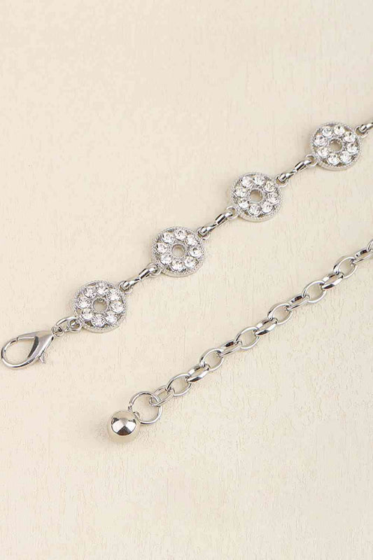 Rhinestone Decor Zinc Alloy Belt