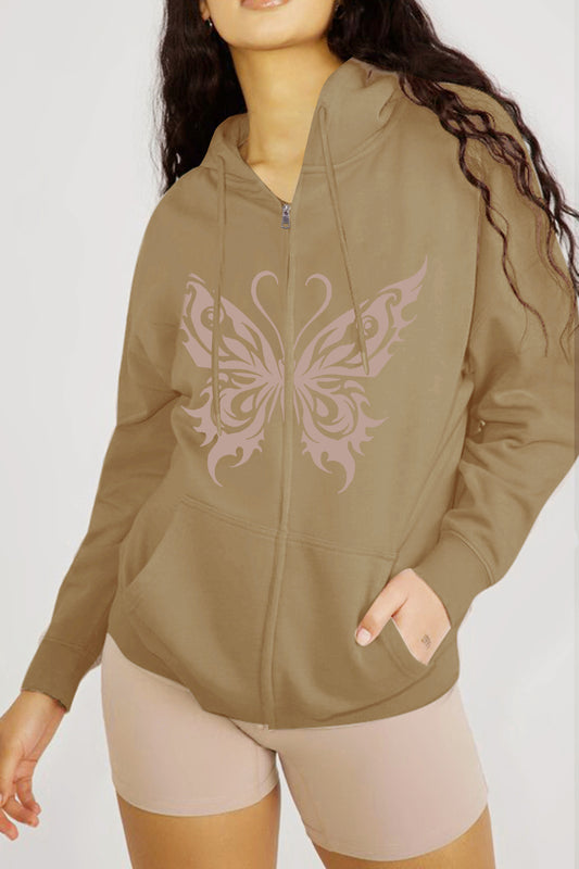 Simply Love Full Size Butterfly Graphic Hoodie