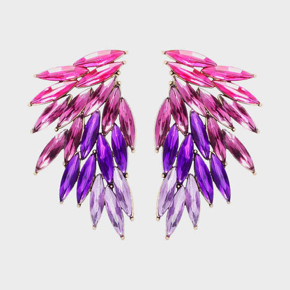 Alloy Acrylic Wing Earrings