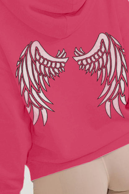 Simply Love Full Size Angle Wings Graphic Hoodie