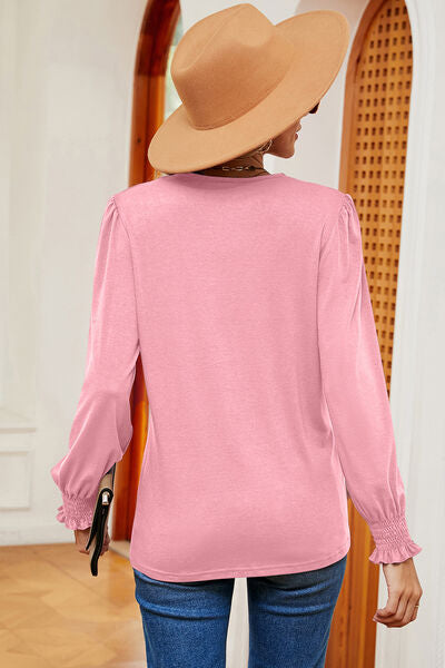 V-Neck Long Sleeve T-Shirt