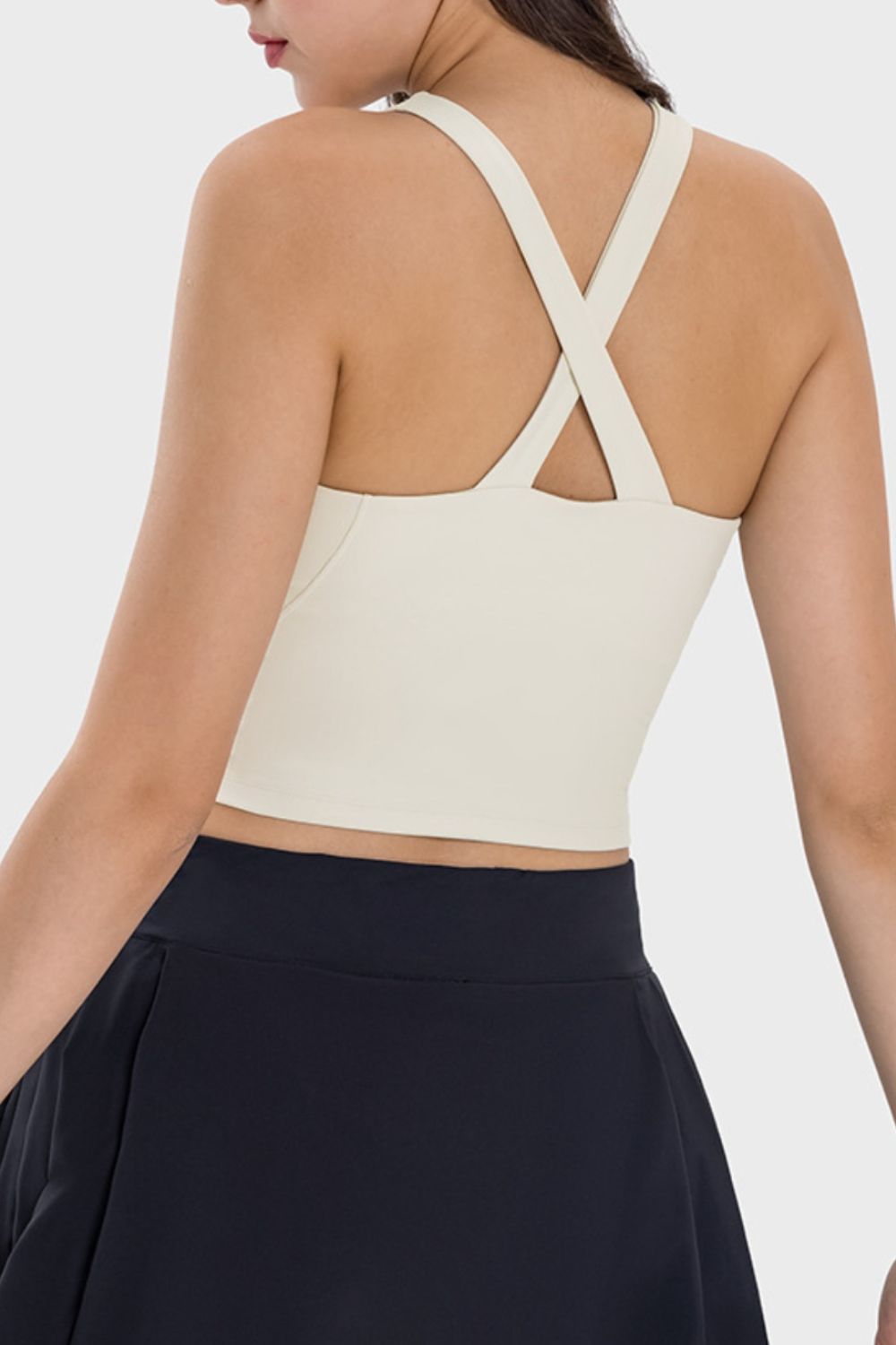 Crisscross Grecian Neck Active Cami