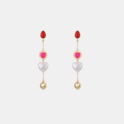 Heart Alloy Dangle Earrings