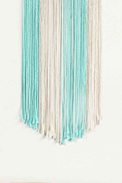 Contrast Macrame Hoop Wall Hanging