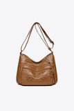 PU Leather Adjustable Strap Shoulder Bag