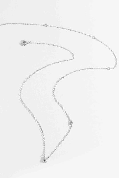 G To K Zircon 925 Sterling Silver Necklace