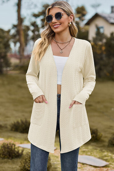 Open Front Long Sleeve Cardigan