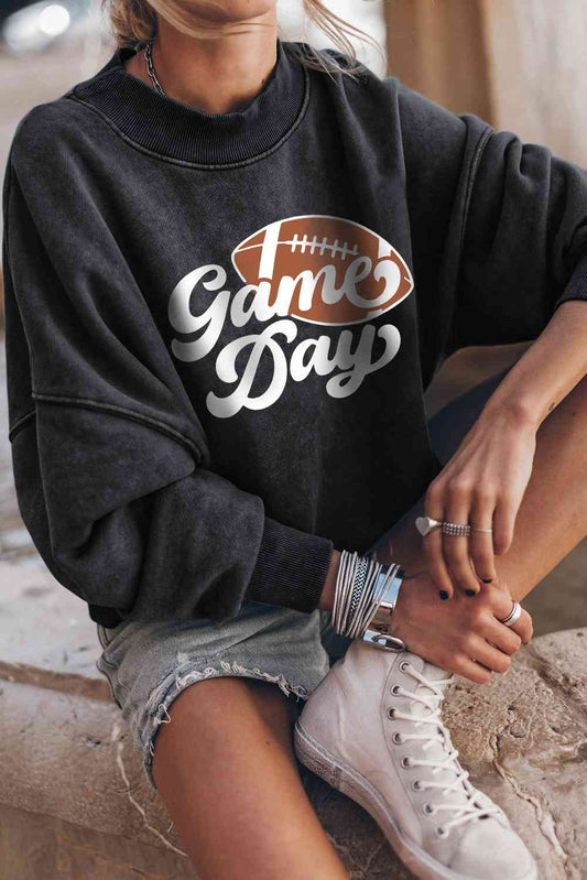 GAME DAY Graphic Drop Shoulder Sweatshirt