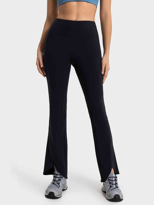 Wide Waistband Bootcut Sports Pants