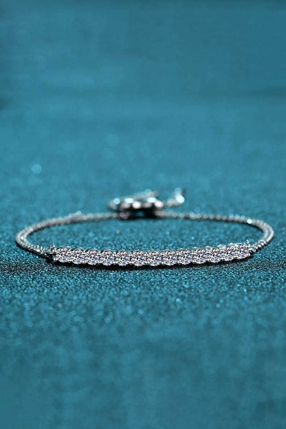 Moissanite Sterling Silver Bracelet