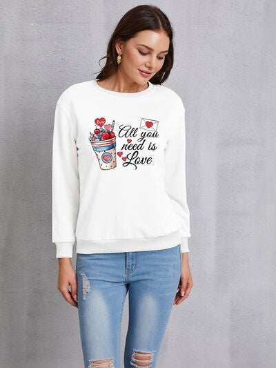 ALL YOU NEED IS LOVE Round Neck Sweatshirt