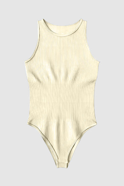 Round Neck Sleeveless Active Bodysuit